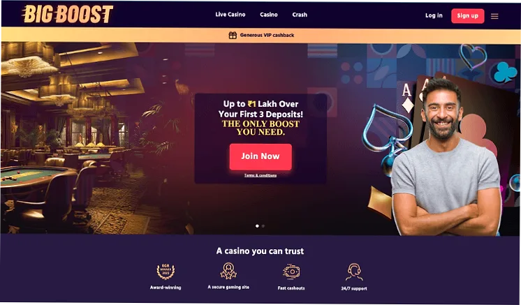Big Boost Casino website in India